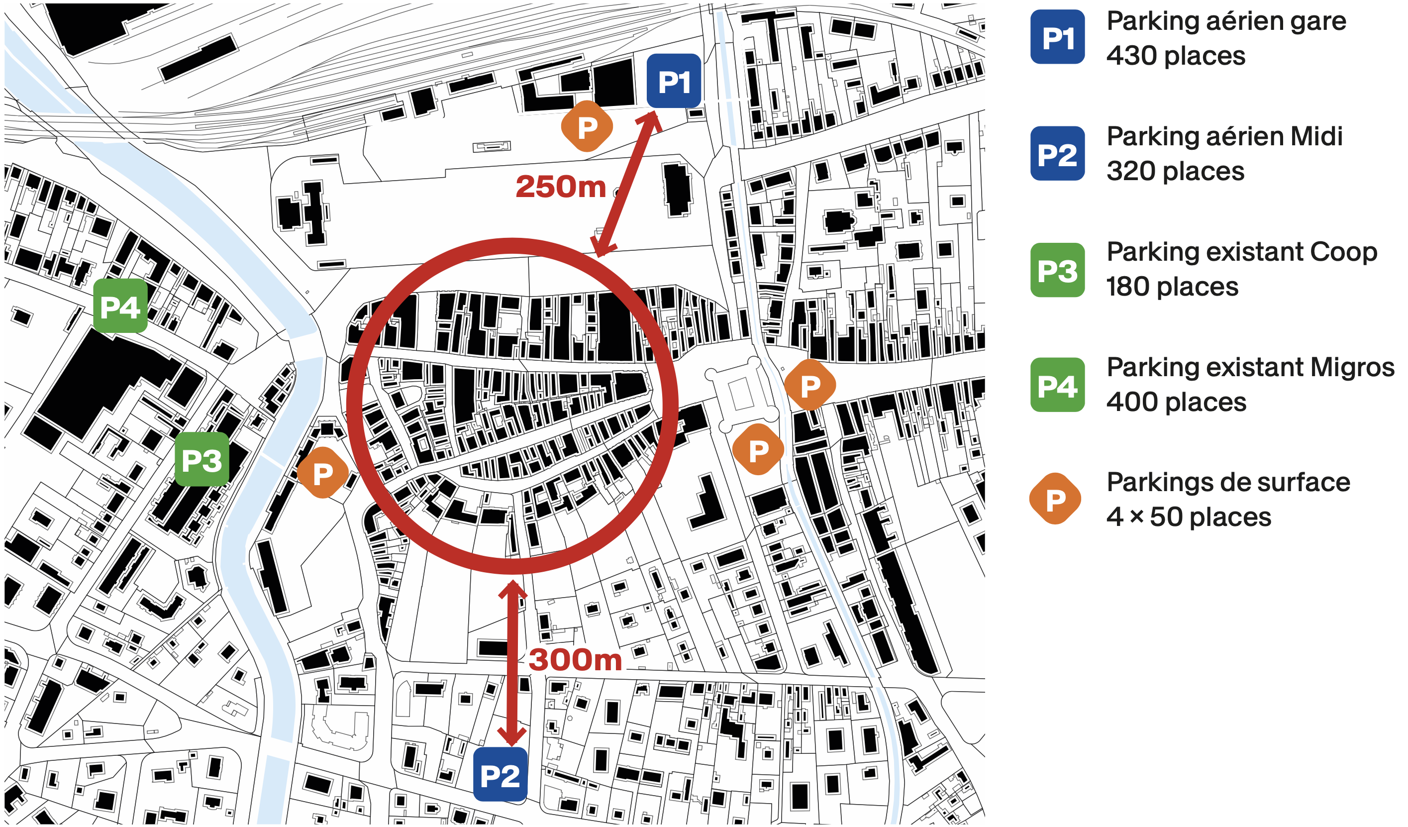 carte des parkings
